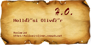 Hollósi Olivér névjegykártya