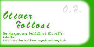 oliver hollosi business card